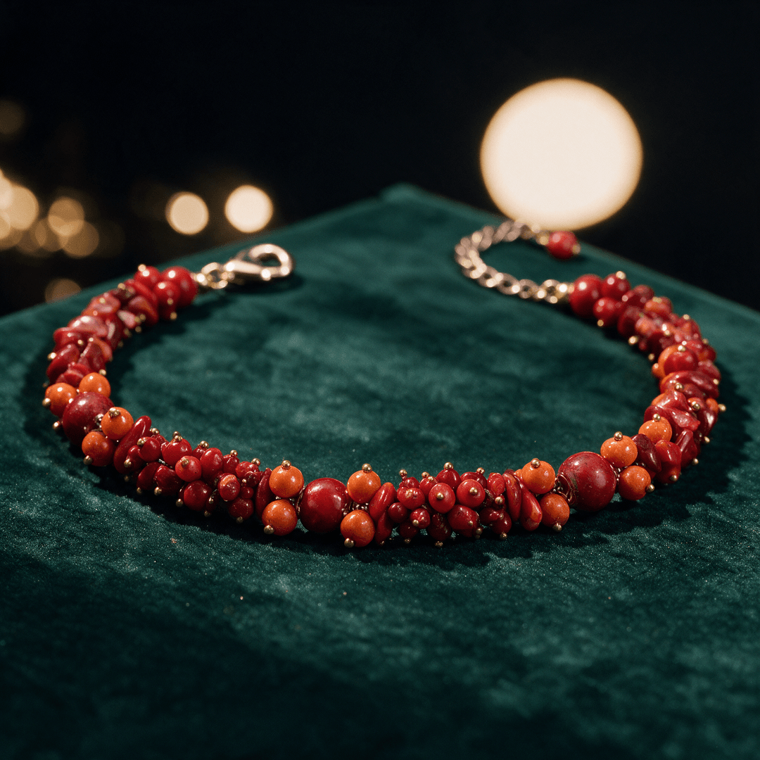 Coral and Orange Bracelet