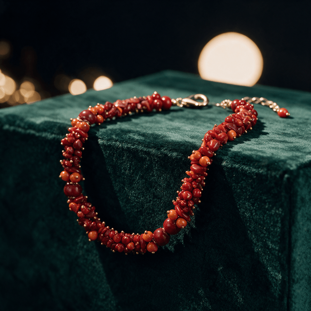 Coral and Orange Bracelet