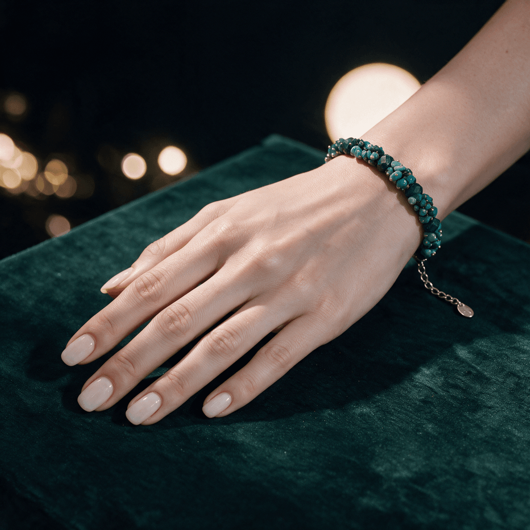 Blue-Green and Light Blue Bracelet