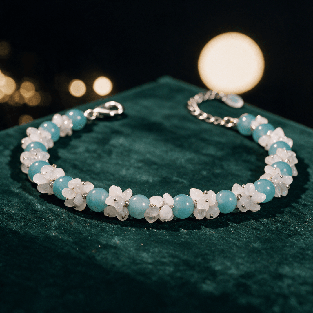 Turquoise and White Bracelet