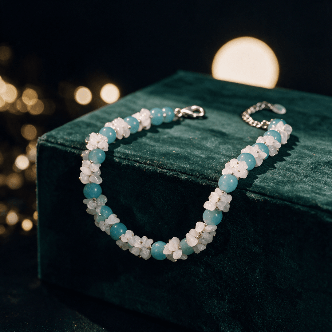 Turquoise and White Bracelet