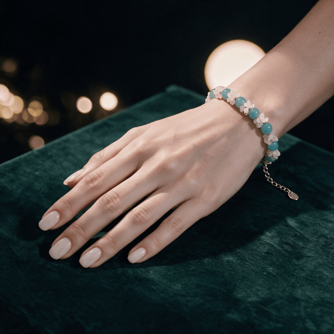 Turquoise and White Bracelet
